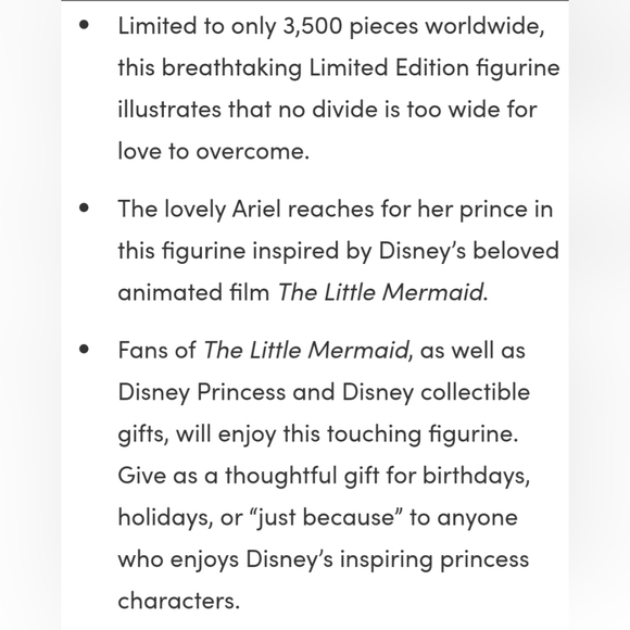 Precious Moments/Disney The Little Mermaid/Our Love Goes The Distance/NIB/LE - Picture 8 of 8